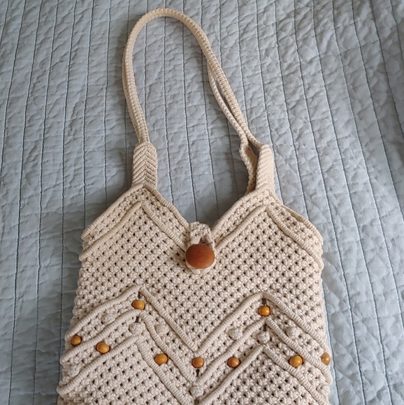 Boho Macrame Hand Bag - Picture 2 of 5